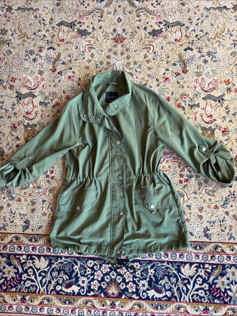 Sanctuary Olive Green Utility Jacket with Cinch Waist